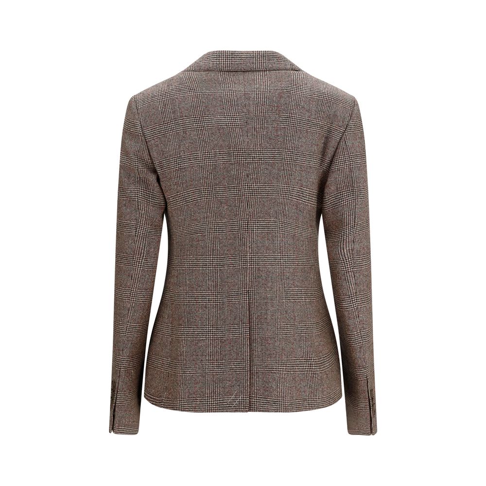Single-breasted wool and linen blaze