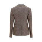 Single-breasted wool and linen blaze
