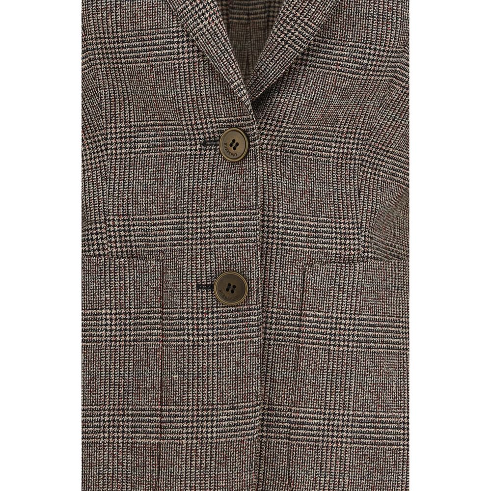Single-breasted wool and linen blaze