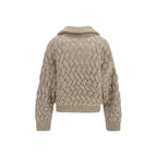 Cardigan in misto mohair e lana