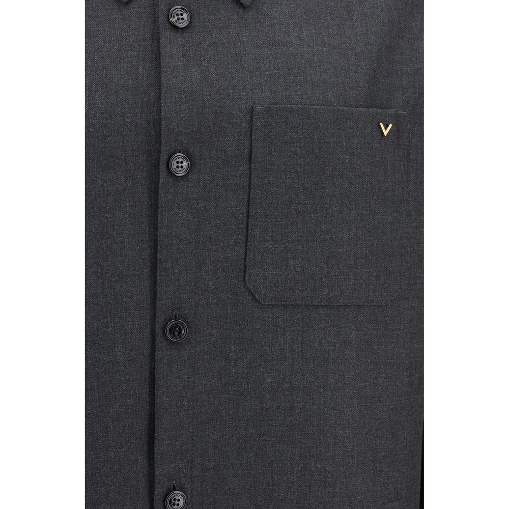 VLogo wool-blend jacket