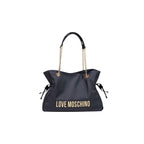 Grande borsa nera con catena