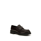 Brushed leather loafers
