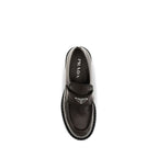Brushed leather loafers