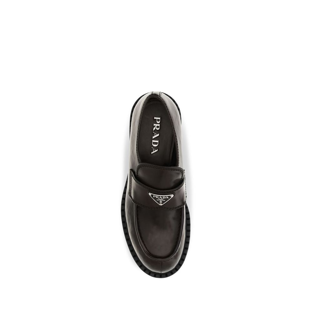 Brushed leather loafers