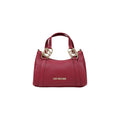 Red handbag with logo