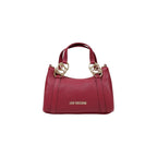 Red handbag with logo