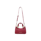Red handbag with logo