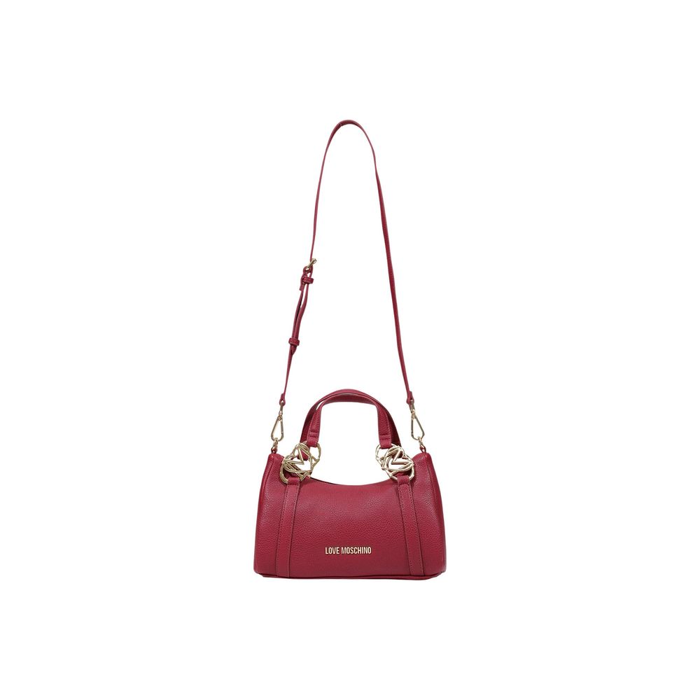 Borsa a mano rossa con logo