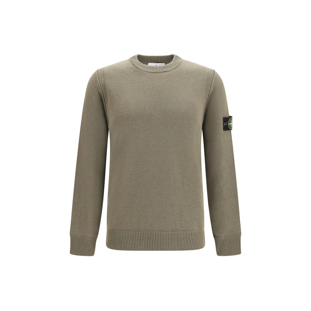 Maglione girocollo con patch logo