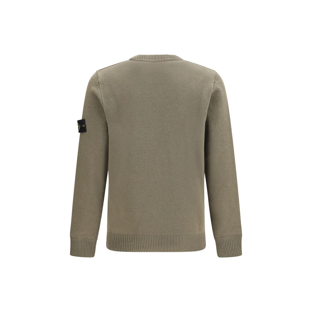 Maglione girocollo con patch logo