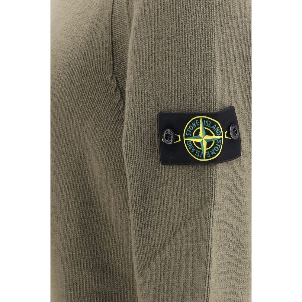 Maglione girocollo con patch logo
