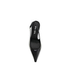 Décolleté slingback in pelle