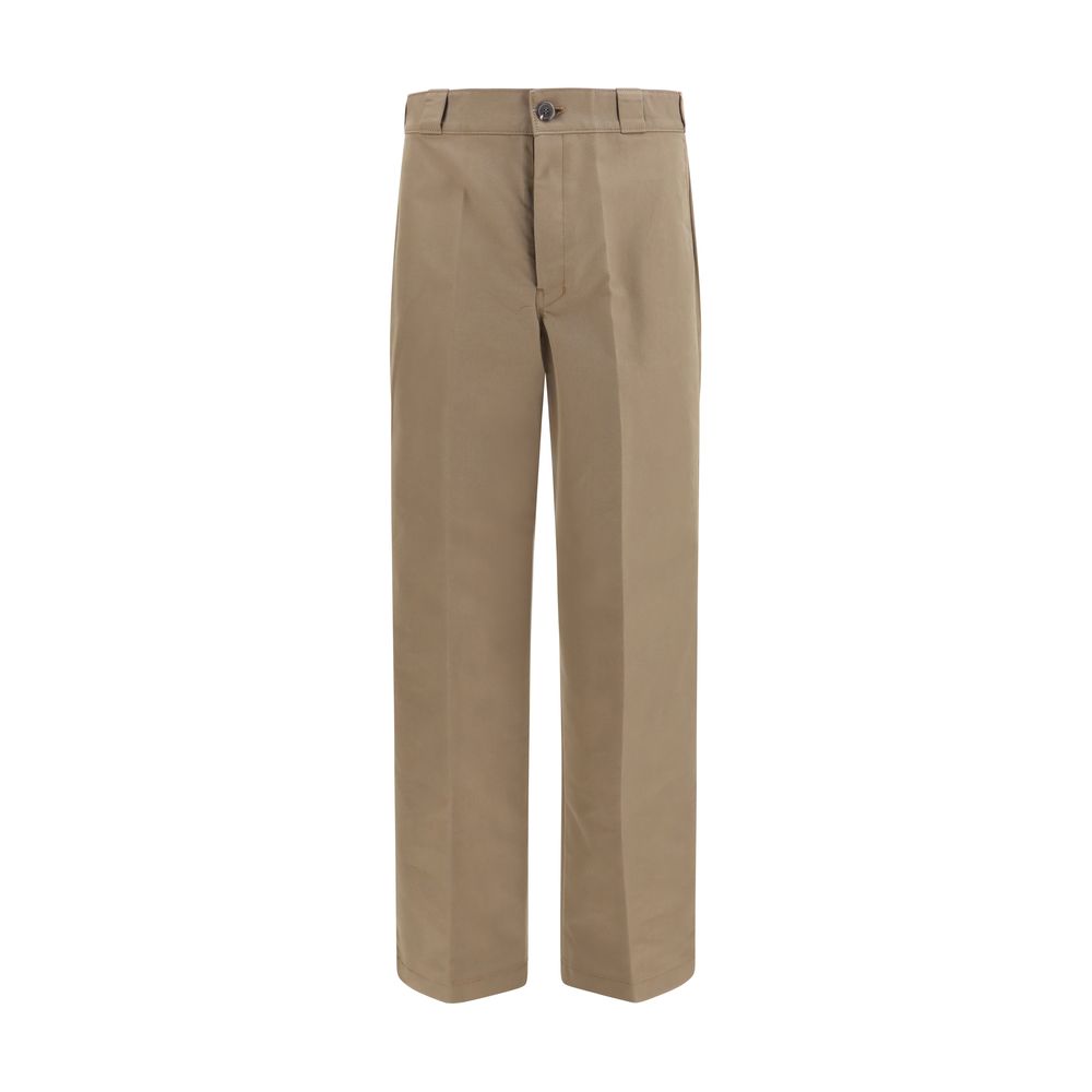 Pantaloni tecnici a gamba larga in canvas