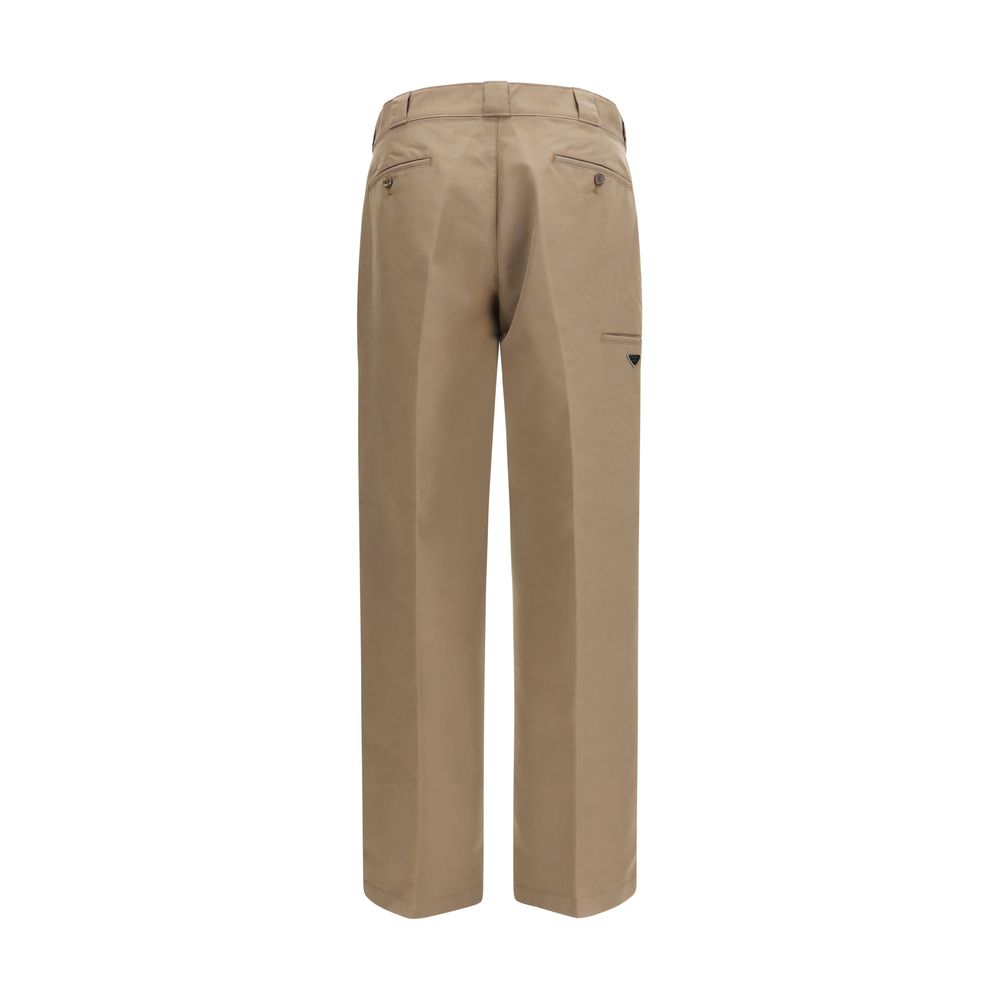 Pantaloni tecnici a gamba larga in canvas