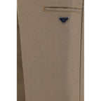 Pantaloni tecnici a gamba larga in canvas