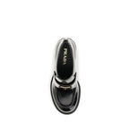 Heeled leather loafers