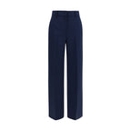 Stretch wool palazzo trousers