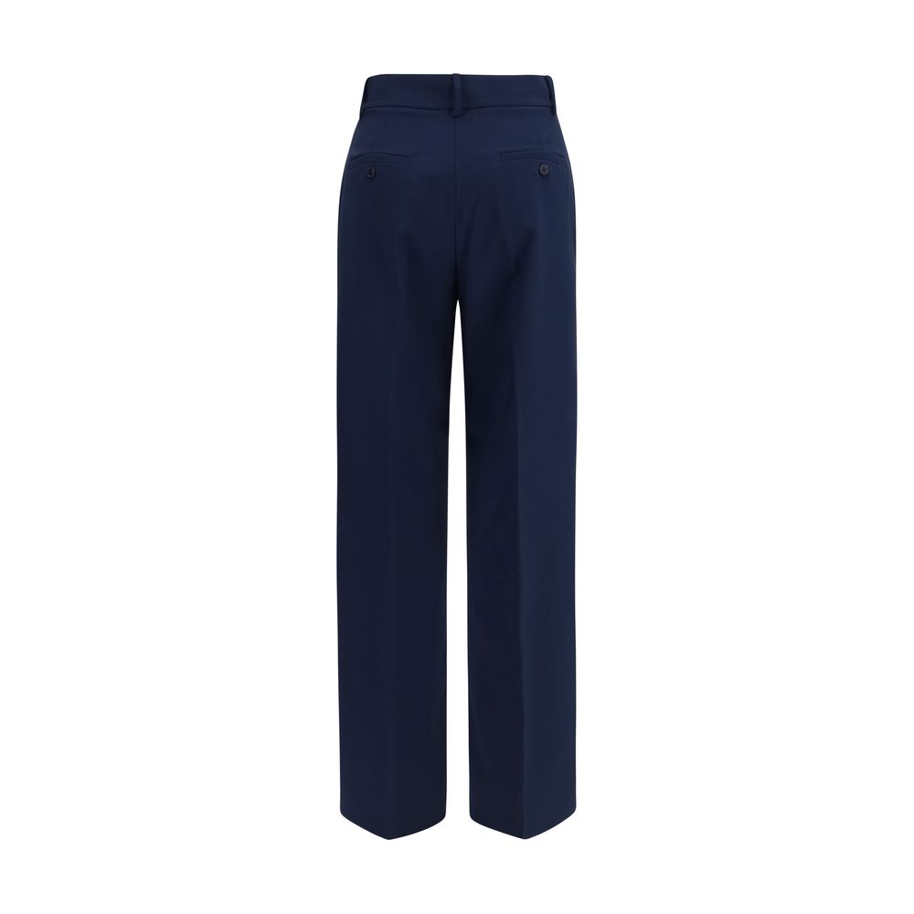 Stretch wool palazzo trousers