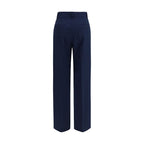 Stretch wool palazzo trousers