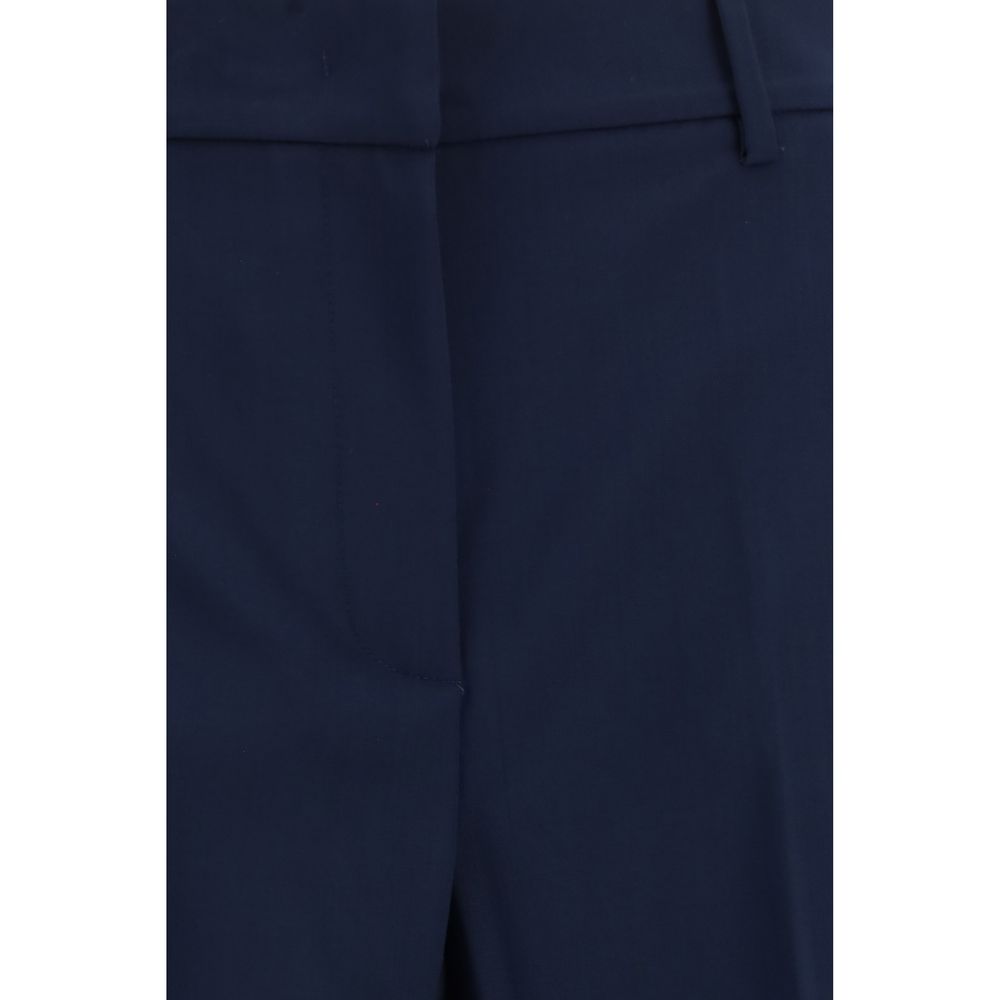Stretch wool palazzo trousers