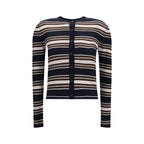 Cardigan a righe in seta