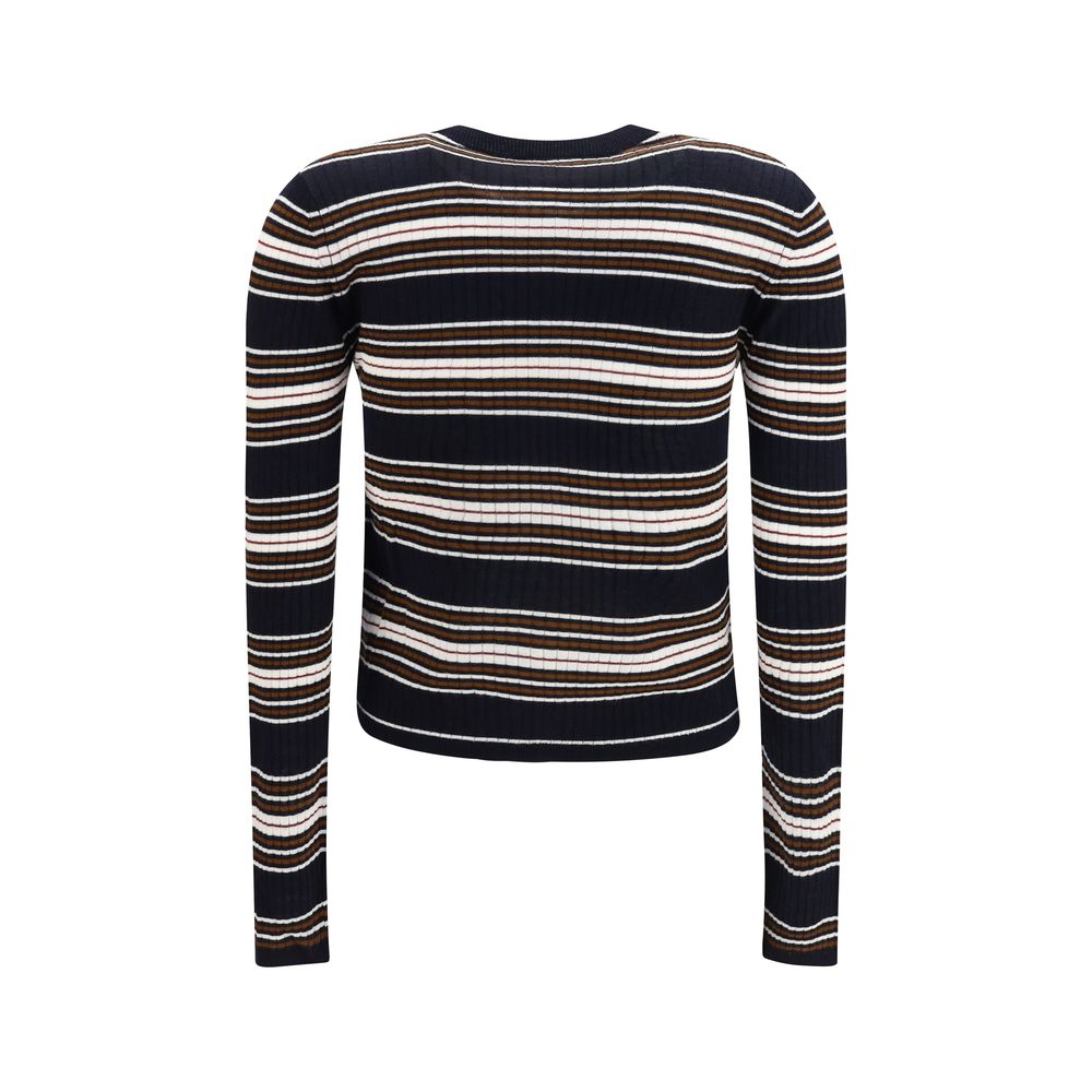 Cardigan a righe in seta