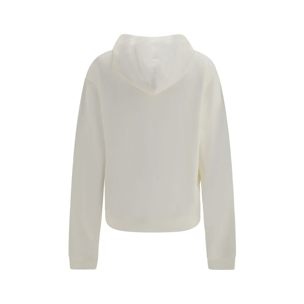 Felpa con cappuccio in jersey di cotone e cashmere