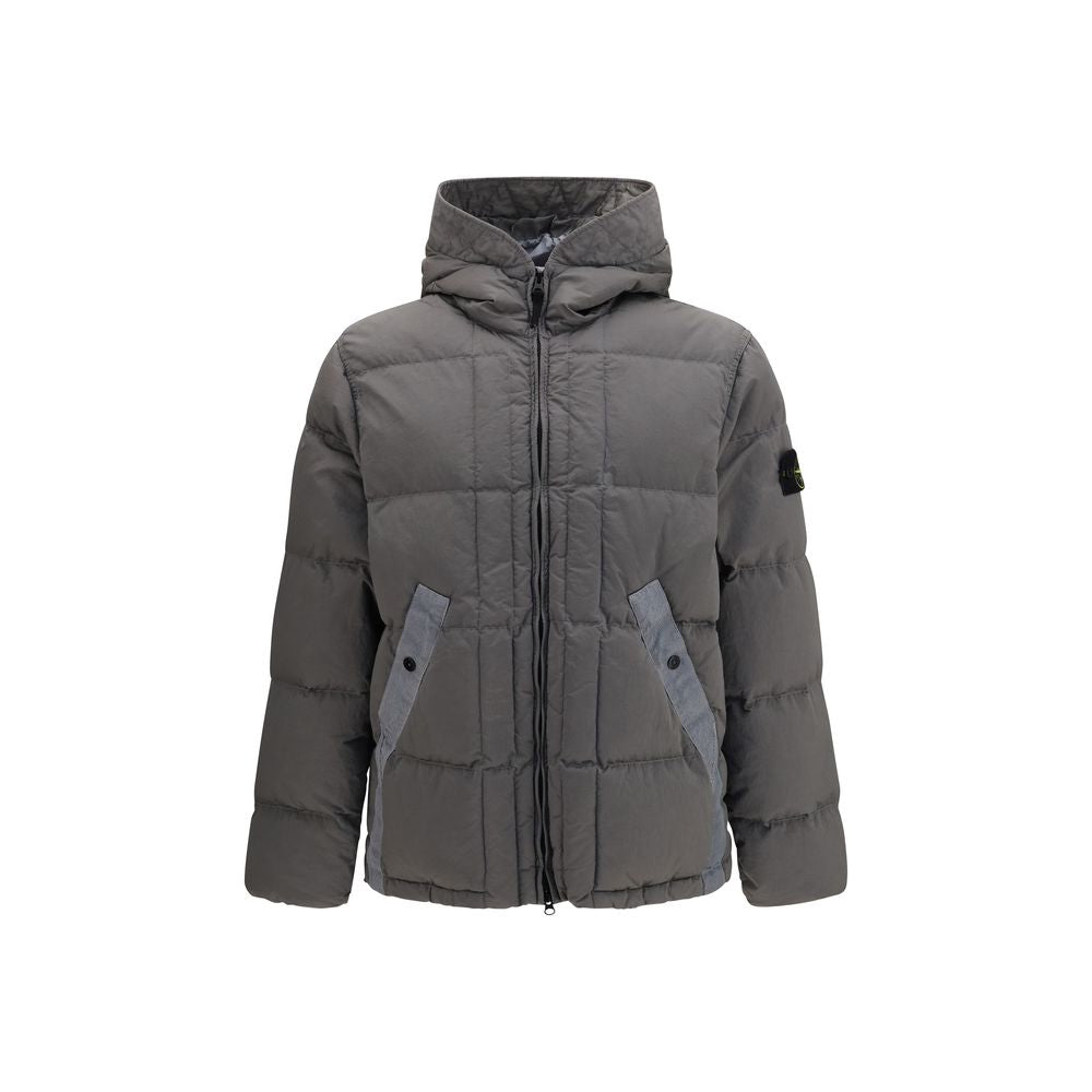 Hooded down jacket