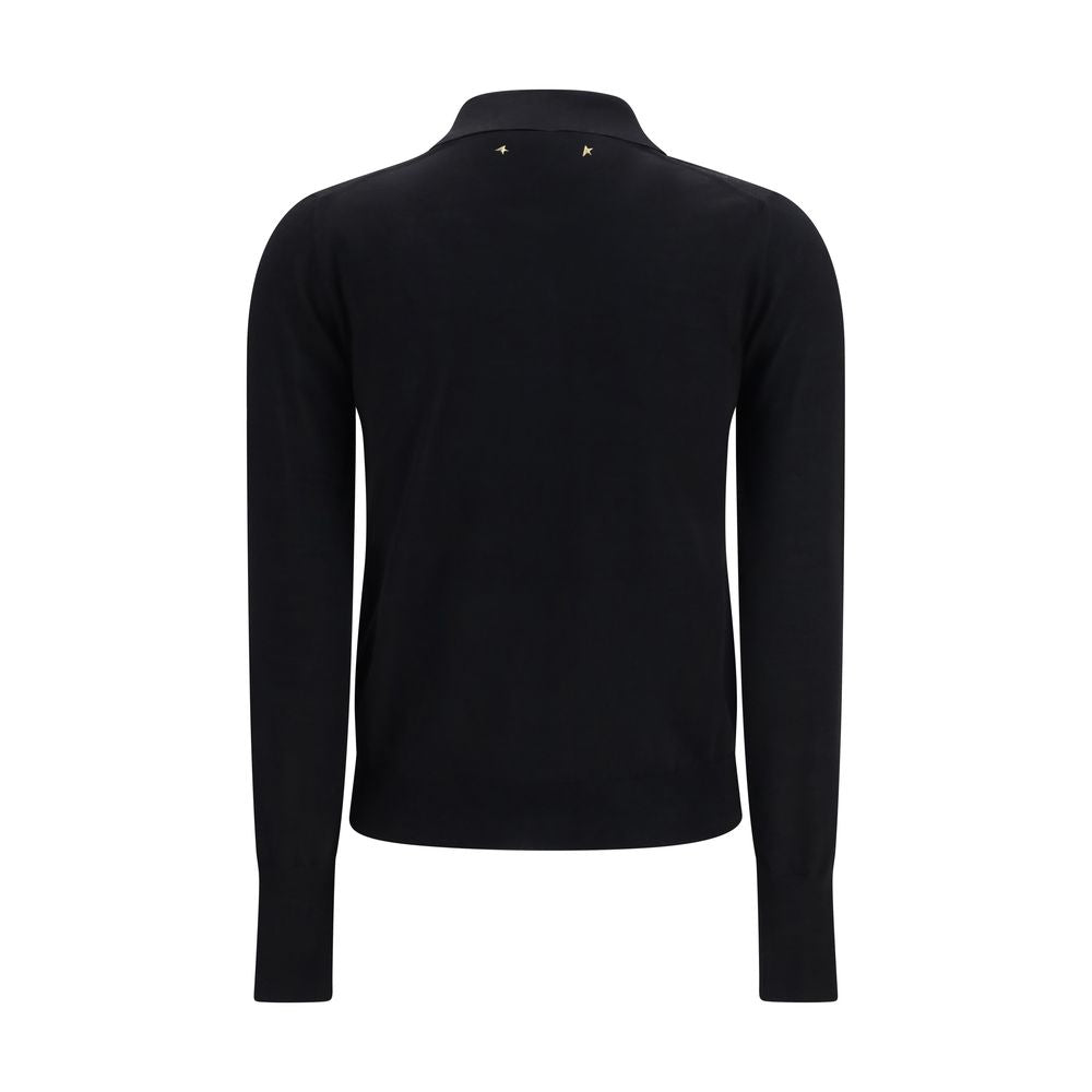 Long-sleeved Merino wool polo shirt