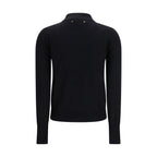 Long-sleeved Merino wool polo shirt