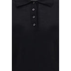 Long-sleeved Merino wool polo shirt