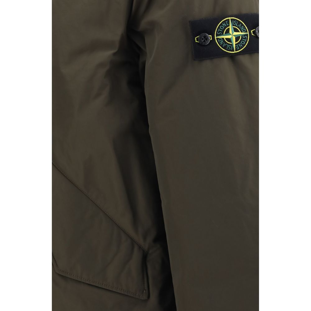 Micro-twill padded jacket