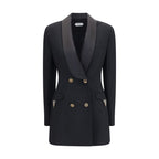 Double-breasted wool blazer
