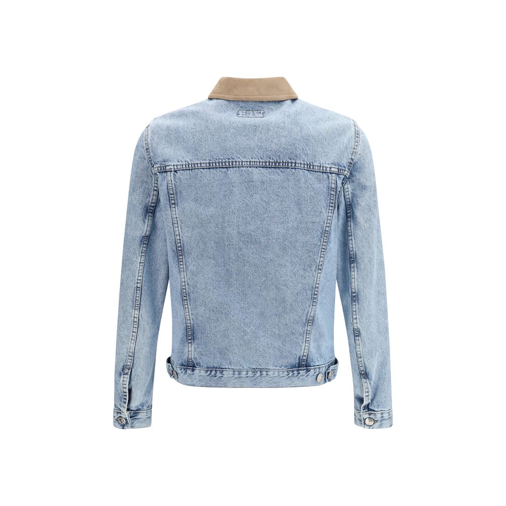 Collared denim jacket