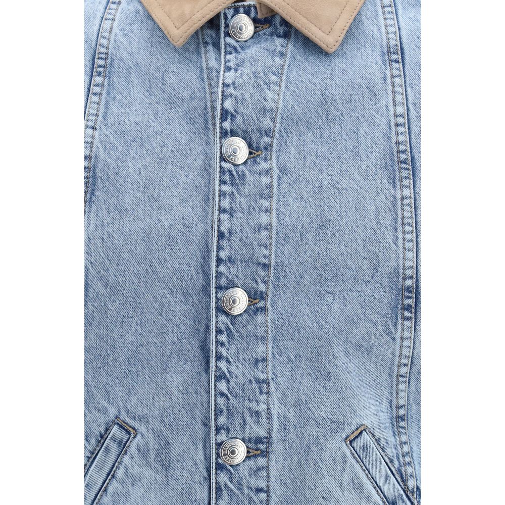 Collared denim jacket