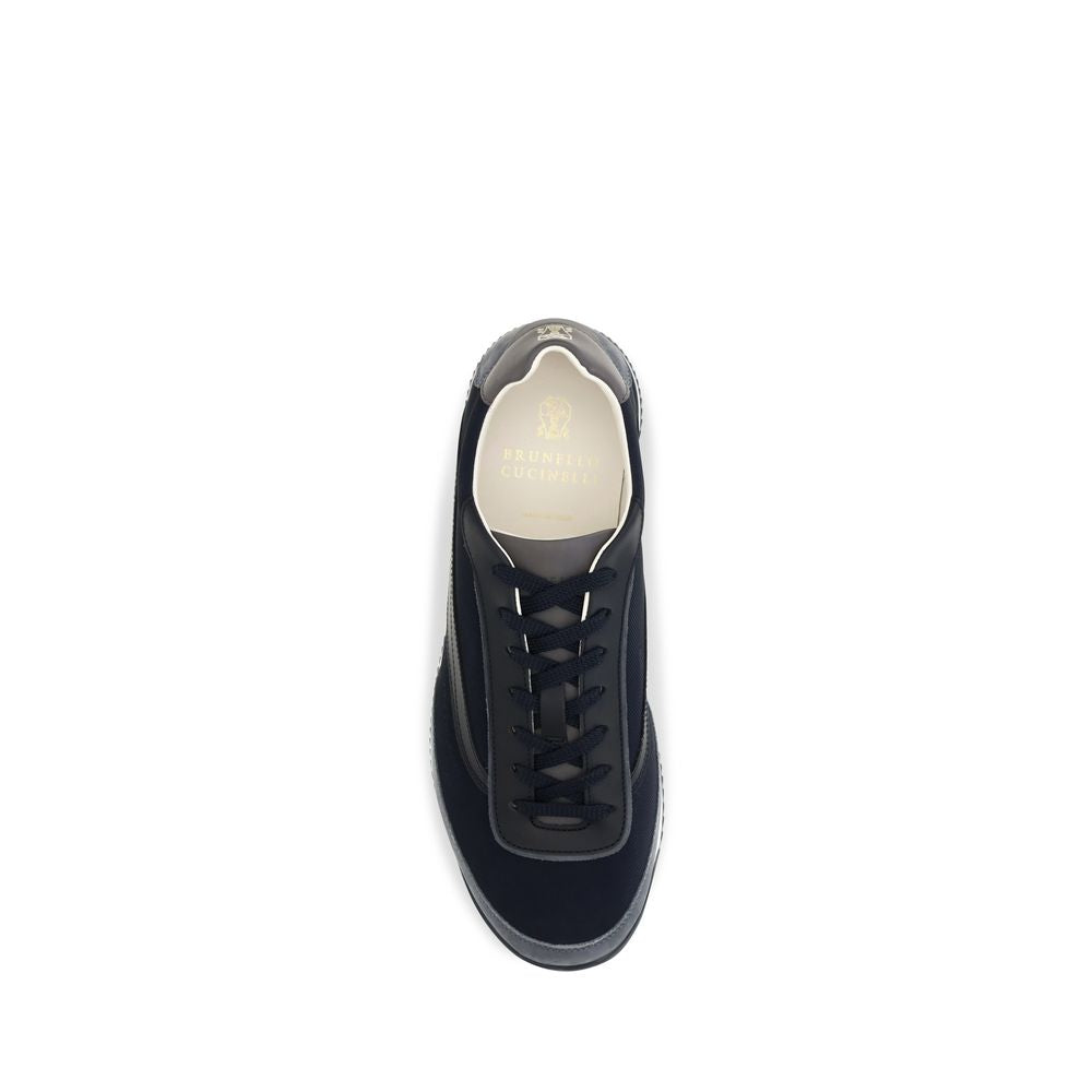 Lace-up suede sneakers