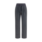 Pinstriped drawstring trousers