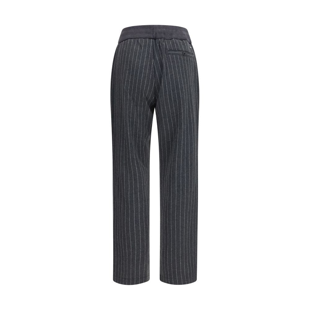 Pinstriped drawstring trousers