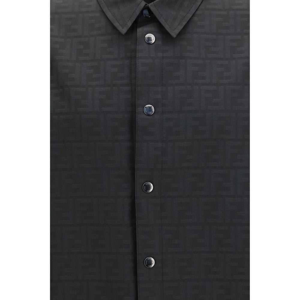 Shirt in FF-motif nylon jacquard