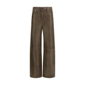 Melany embroidered leather trousers