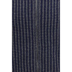 Zip-up intarsia-knit wool cardigan