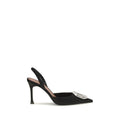 Camelia satin slingback