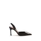 Camelia satin slingback