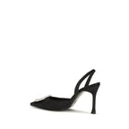 Camelia satin slingback