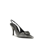 Décolletè slingback in pelle