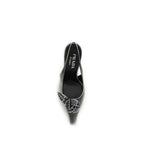 Décolletè slingback in pelle