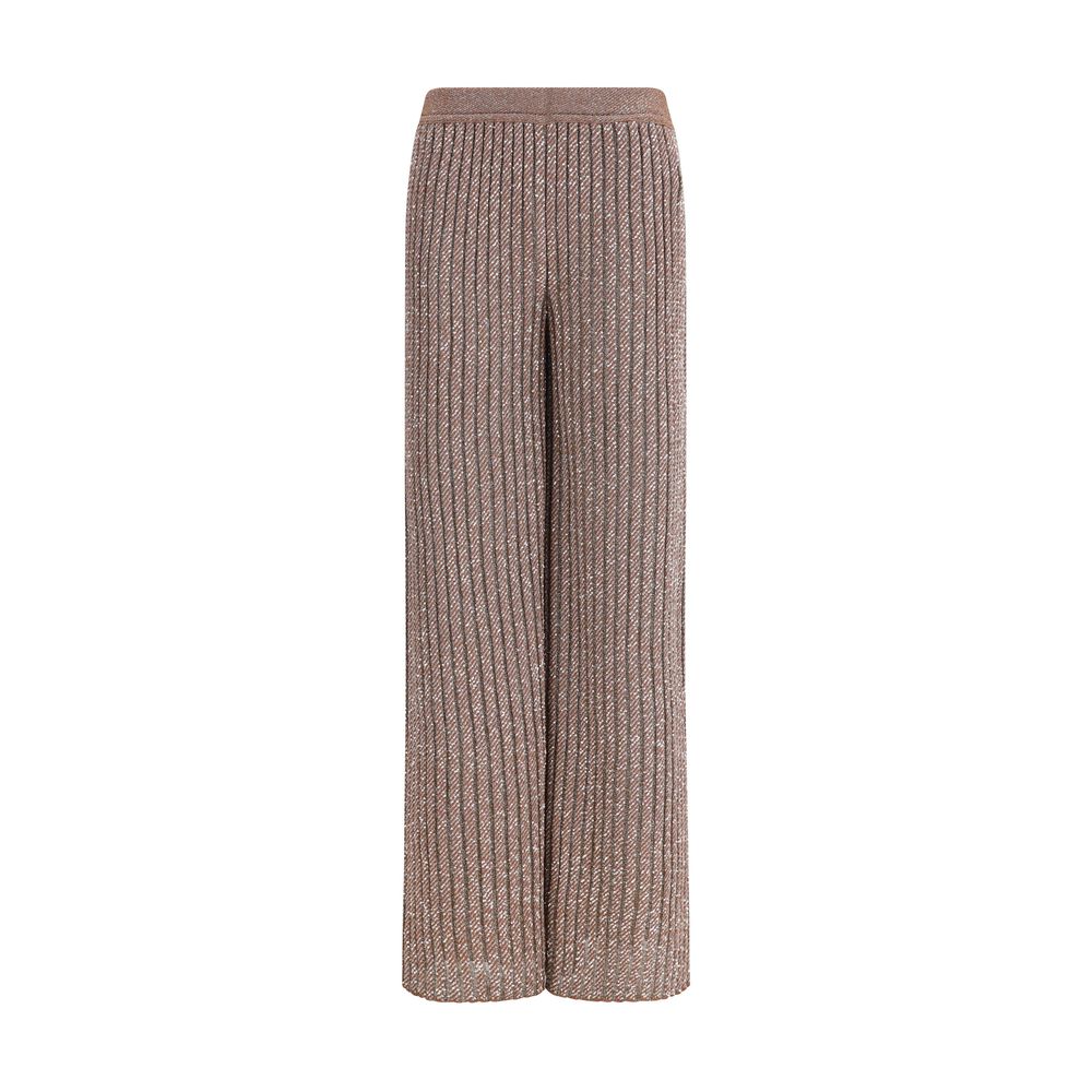 Tailored trousers in lamé viscose