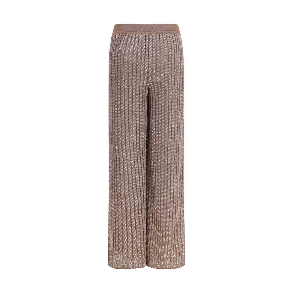 Tailored trousers in lamé viscose