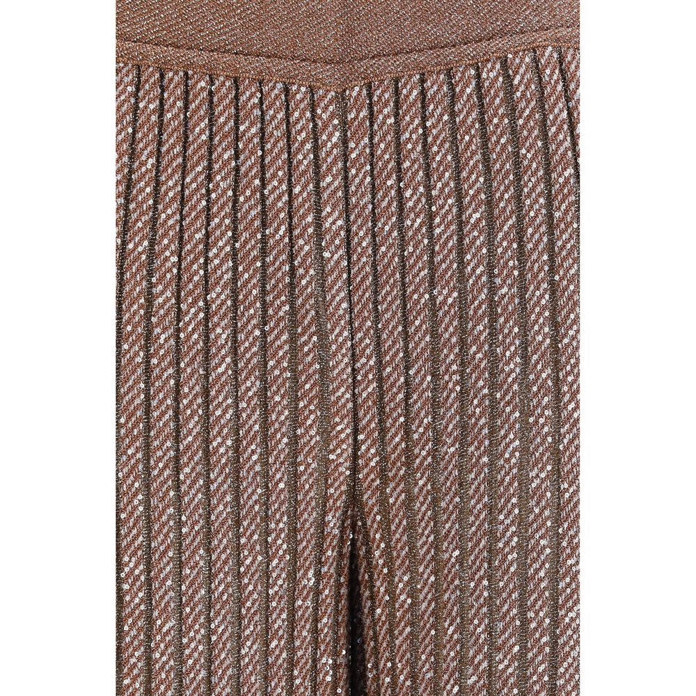 Tailored trousers in lamé viscose